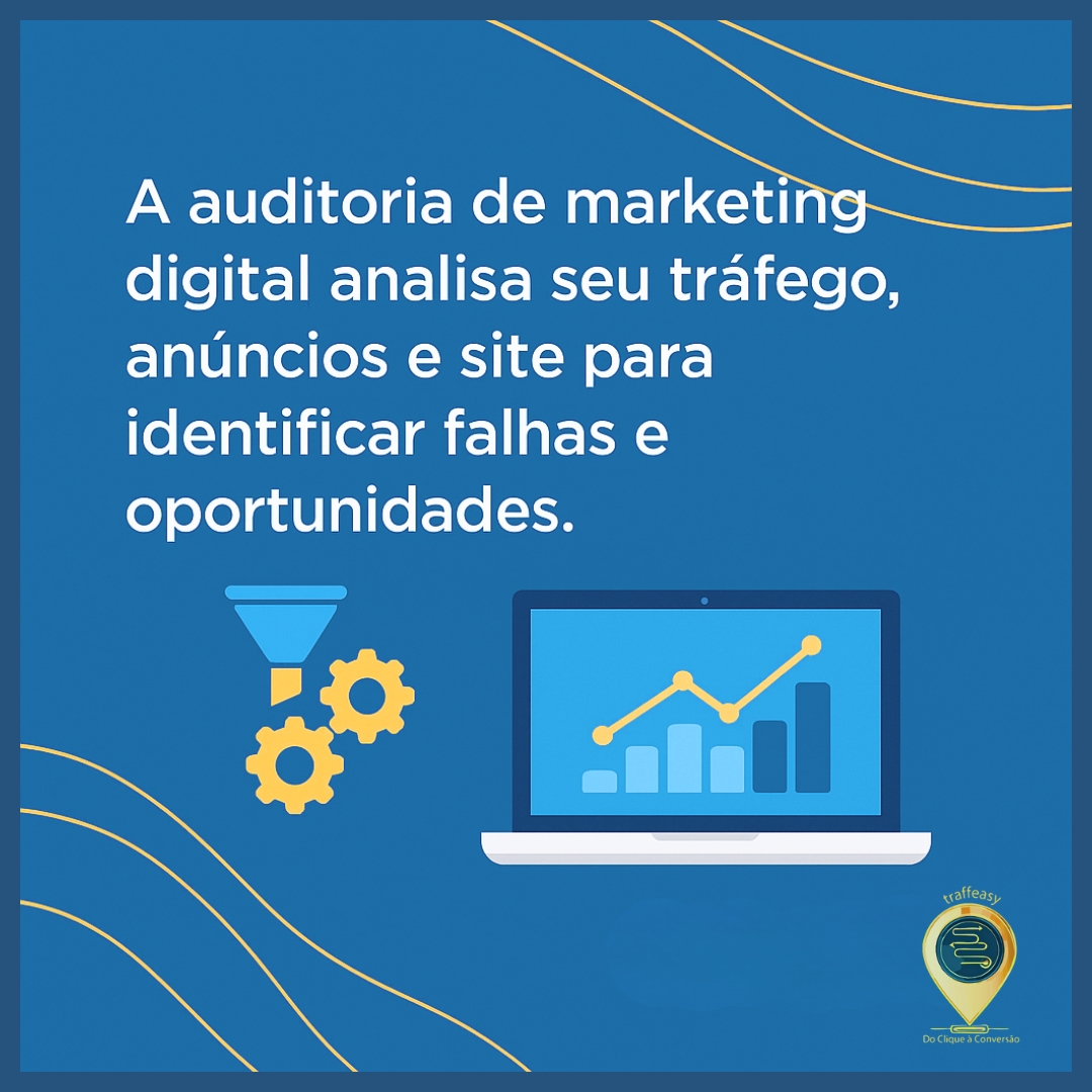 Auditoria de marketing digital analisa tráfego, anúncios e site — Traffeasy